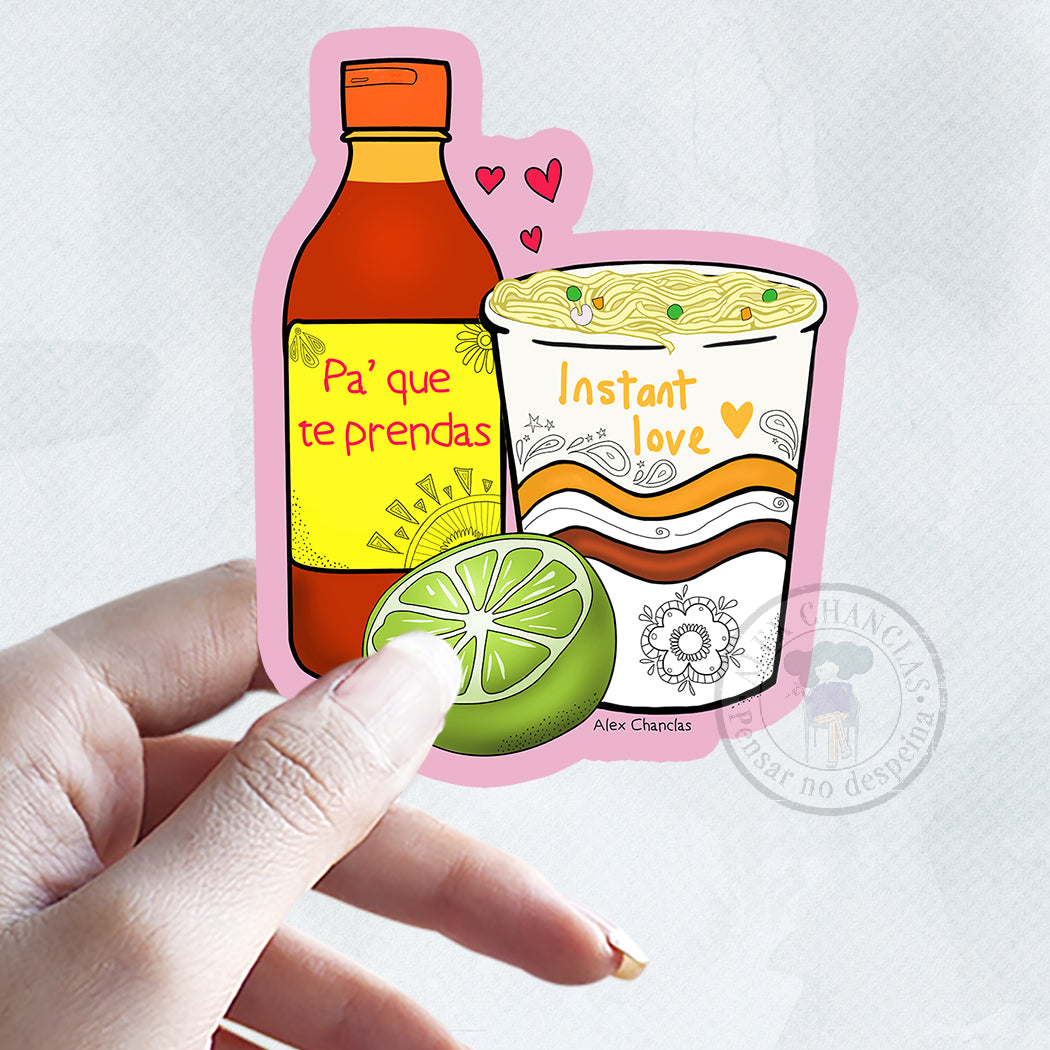Sticker Sopa y valentina